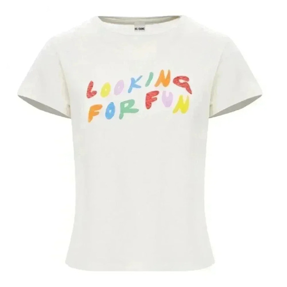 RE/DONE Looking for Fun Print Baby Tee - Picture 3 of 16